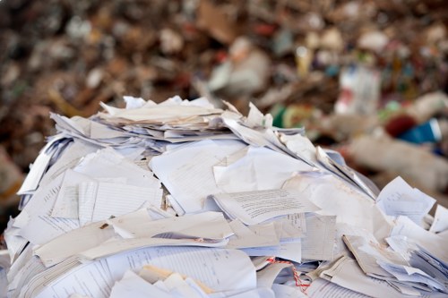 Professional waste clearance team handling debris